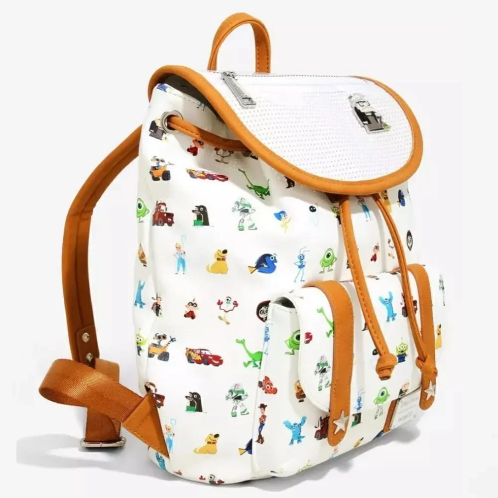 Loungefly Disney Pixar Character Allover Print Pin Collector Mini Rucksack